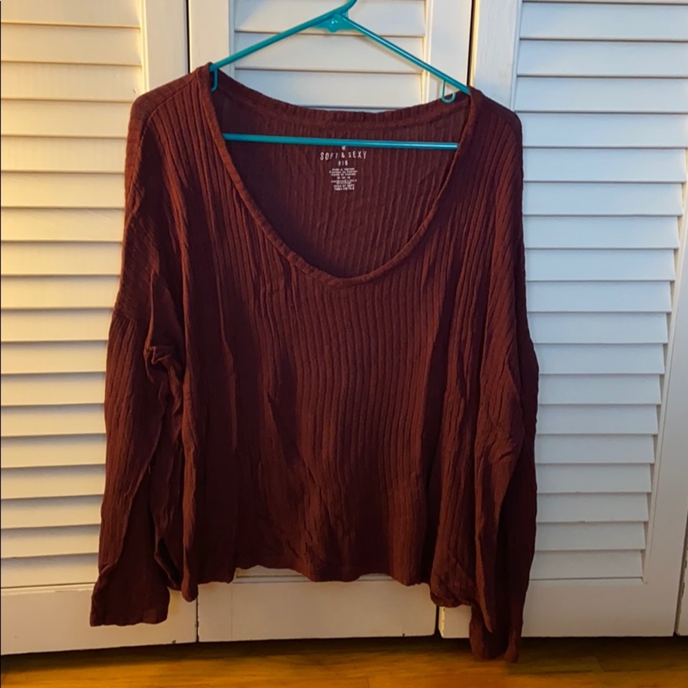 Soft & Sexy ribbed long sleeve top